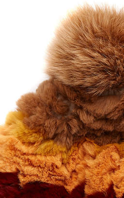 Pologeorgis Knitted Rabbit And Fox Pom-Pom Beanie