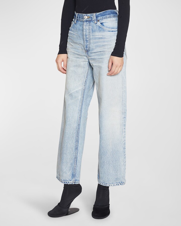 Balenciaga Straight-Leg Ankle Cut Jeans - ShopStyle