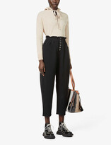 Thumbnail for your product : Benetton Relaxed-fit high-rise denim trousers