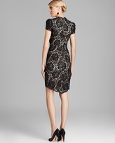 Thumbnail for your product : Cynthia Steffe Cap Sleeve Contrast Lace Dress - Allie