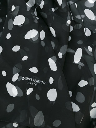 Saint Laurent patterned large square scarf