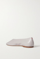 Thumbnail for your product : AEYDĒ Kirsten Leather Ballet Flats - Light gray