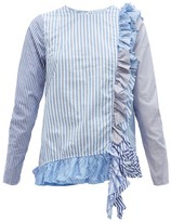Thumbnail for your product : By Walid Nil Multi-stripe Cotton-poplin Shirt - Blue Multi