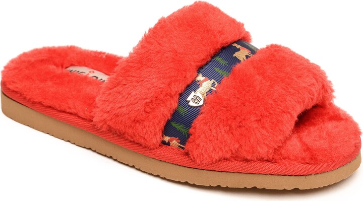 Minnetonka Reindeer London Faux Fur Slide Slipper ShopStyle