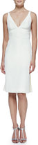 Thumbnail for your product : J. Mendel Sleeveless Dress with Pleated Back, Ivory