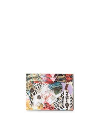 Christian Louboutin Kios Spikes Card Holder, Trash Print