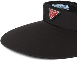 Prada Logo-Plaque Visor Hat
