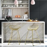 Thumbnail for your product : CosmoLiving by Cosmopolitan Ellis Wire Bar StoolGold