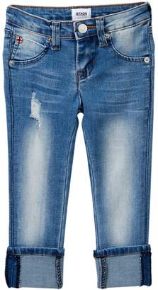 Hudson Skinny Roll Cuff Crop Jeans (Little Girls)