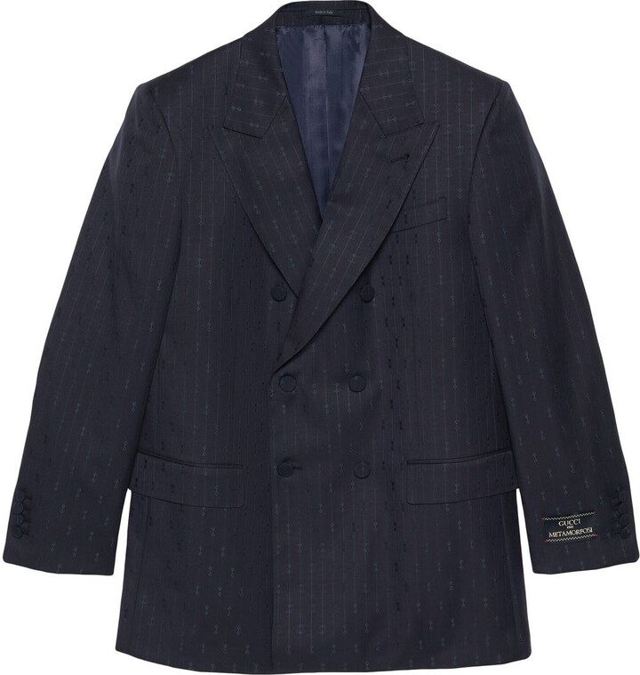 Gucci GG monogram double-breasted suit - ShopStyle