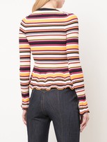 Thumbnail for your product : Cinq à Sept striped Zana ribbed jumper