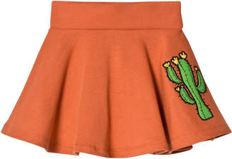 Mini Rodini Orange Donkey Cactus Sweat Skirt