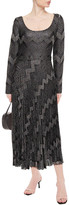 Thumbnail for your product : M Missoni Pleated Metallic Crochet-knit Midi Dress