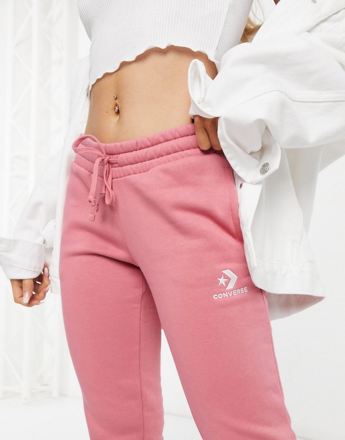 pink converse pants