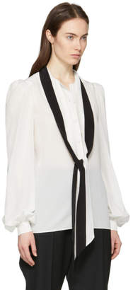 Givenchy Off-White and Black Tie Shirt