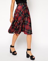 Thumbnail for your product : ASOS Scuba Midi Skirt In Tartan Print