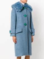 Thumbnail for your product : Miu Miu faux fur trim coat