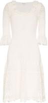 Thumbnail for your product : Alexander McQueen Crochet Frill Fit And Flare Dress