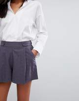 Thumbnail for your product : ASOS Pleated Linen Culotte Shorts