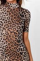 Thumbnail for your product : boohoo Petite Halloween Leopard Print Bodycon Dress