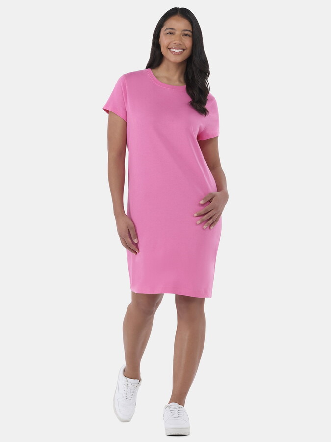 Time and Tru Women’s Cotton T-Shirt Dress, Sizes XS-XXXL
