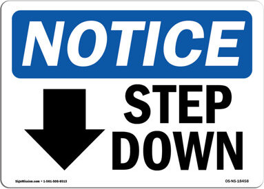 SignMission Step Down Down Arrow Sign
