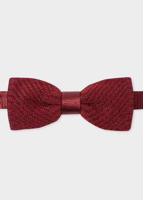 Paul Smith Men's Burgundy Speckled Bow Tie