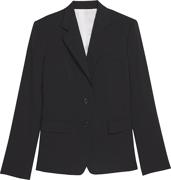 Helmut Lang Women's Wool Tailored Blazer - Navy - Size 00