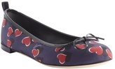 Thumbnail for your product : Gucci blue and red nylon heart print bow tie detail flats