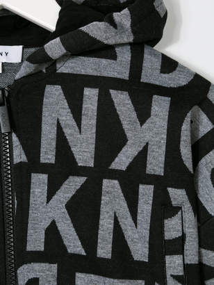 DKNY logo zip hoodie
