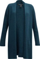 Thumbnail for your product : Eileen Fisher Ribbed Open-Front Merino Wool Cardigan