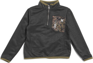 TJMAXX Toddler Boys Quarter Zip Patch Pocket Sweatshirt, Polyester