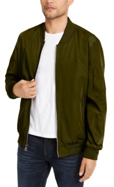 calvin klein green bomber jacket