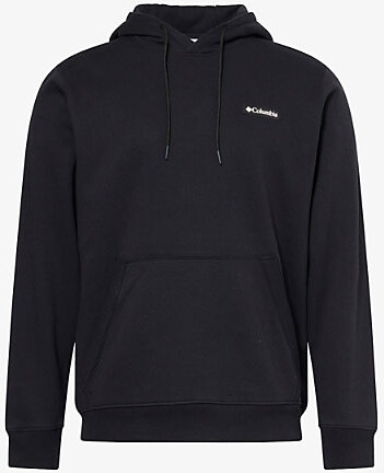 Columbia Mens Black Branded Blanket Meridian Creek Graphic-Print Cotton-Blend Hoodie Xxl
