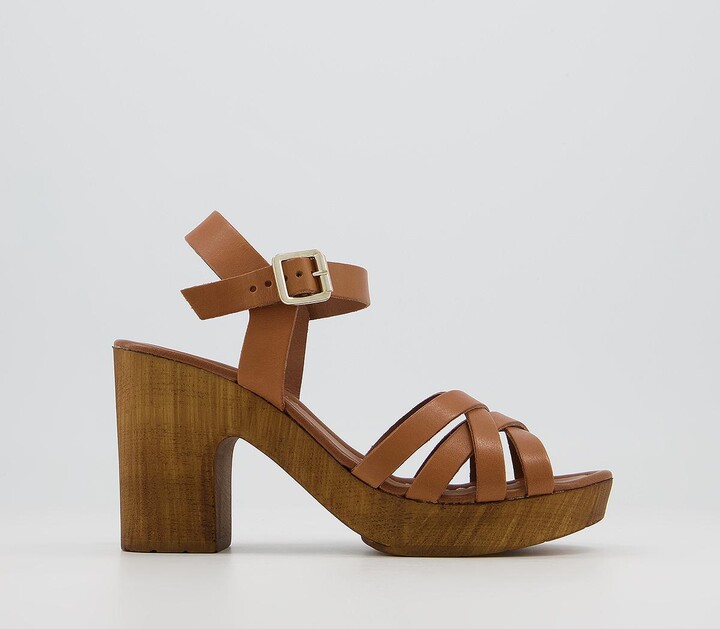 tan block heel sandals
