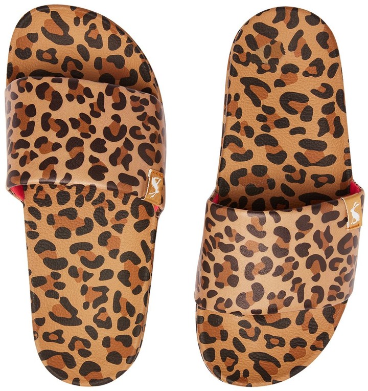 joules printed pool slide sandals