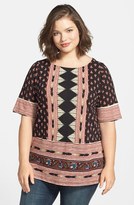 Thumbnail for your product : Lucky Brand 'Nyla' Print Top (Plus Size)