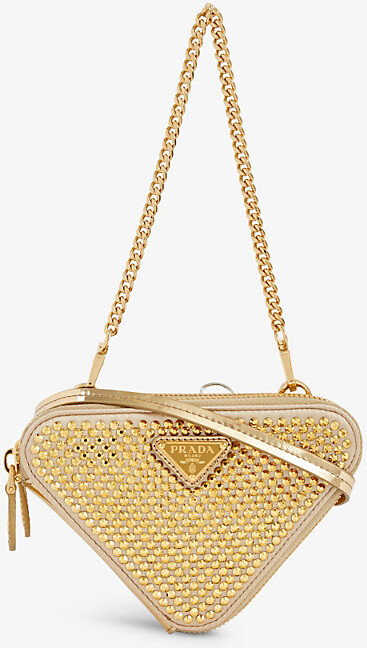 Prada Prada Triangle crystal-embellished bag - Joseph