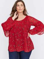 Thumbnail for your product : Pleat & Release Printed 3/4 Sleeve Blouse - Michel Studio