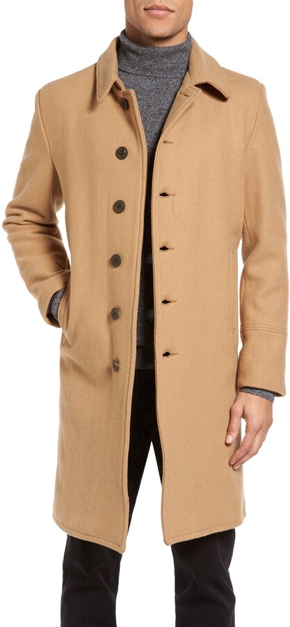 camel wool coat for men