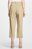 Thumbnail for your product : RED Valentino Stretch Cotton Gabardine Crop Pants