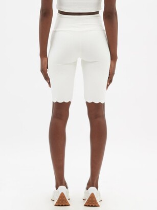 Marysia Swim Iga Scalloped-edge Recycled-fibre Shorts - White