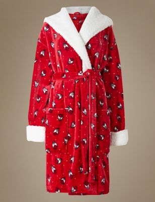 Marks and Spencer Robin Print Dressing Gown