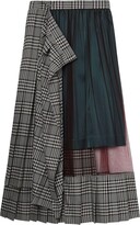 Check-Pattern Pleated Skirt 
