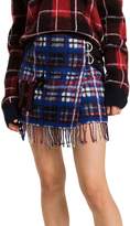 Thumbnail for your product : Tommy Hilfiger Tartan Fringe Mini Skirt