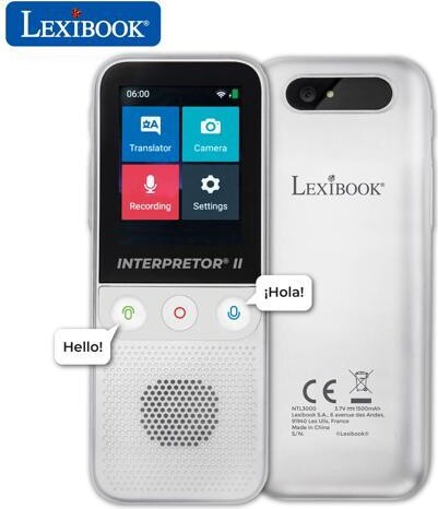 Lexibook America, Inc. Lexibook - Interpretor 2 - Instant Voice Artificial Intelligence Translator 137 languages with Camera