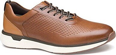 Johnston & Murphy Johnston Murphy Men's XC4 Prentiss 2.0 Perforated Waterproof Leather U-Throat Lace Up Sneakers