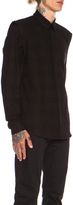Thumbnail for your product : Public School Cotton Shirt with Recessed Sleeves in Oxblood
