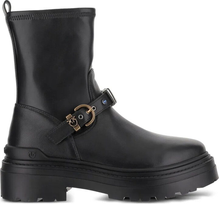 Pinko Leather Ankle Boots