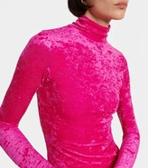 Thumbnail for your product : Vetements High-neck velvet minidress